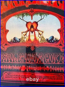 Quicksilver RARE Concert Poster from Avalon Ballroom -1968 Framed 14x20