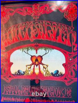 Quicksilver RARE Concert Poster from Avalon Ballroom -1968 Framed 14x20