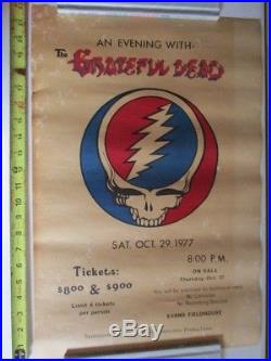 RARE! 1 of 2 known! Vintage Grateful Dead original 1977 concert poster