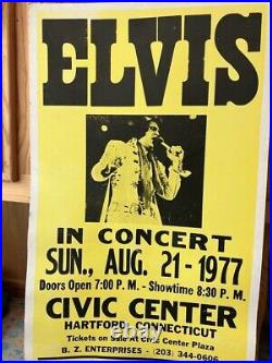 RARE ELVIS PRESLEY Original Concert Poster 1977 5 Days After His Death