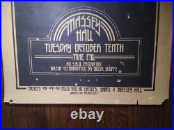 RARE ORIGINAL CHEECH & CHONG MASSEY HALL CANADA 1972 concert poster PSYCHEDELIC