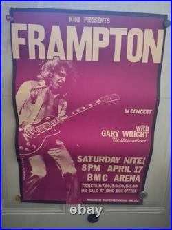 RARE ORIGINAL Peter Frampton GARY WRIGHT Concert Tour Poster Honolulu HAWAII