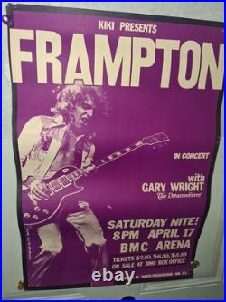 RARE ORIGINAL Peter Frampton GARY WRIGHT Concert Tour Poster Honolulu HAWAII
