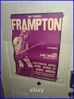 RARE ORIGINAL Peter Frampton GARY WRIGHT Concert Tour Poster Honolulu HAWAII