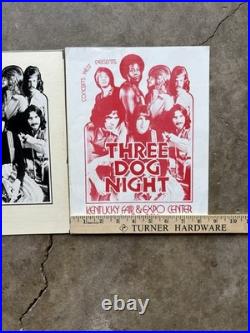 RARE! Original 70's Handbill + Artwork Three Dog Night Concerts West Poster