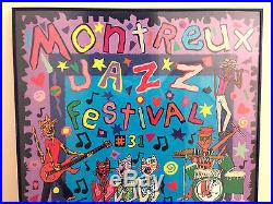 RARE Original James Rizzi MONTREUX JAZZ FESTIVAL 1997 Concert Poster Framed