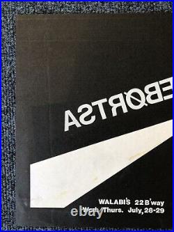 RARE VINTAGE Astrobeats Original Art CONCERT POSTER FLYER WALABI'S 1980s Denver