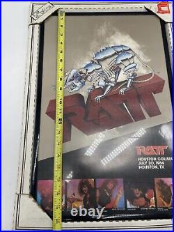 RATT Vintage Concert Poster with Original Packaging Houston Coliseum 1984 (20x13)
