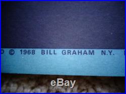 RAVI SHANKAR FE9 FILLMORE EAST 1968 concert poster BILL GRAHAM DAVID BYRD Signed
