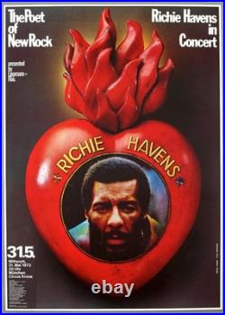 RICHIE HAVENS rare vintage original Munich 1972 concert poster KIESER RICHIE HAVENS rare vintage original Munich 1972 concert poster KIESER
