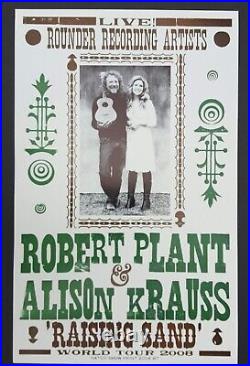 ROBERT PLANT 2009 ALISON KRAUSS Hatch Show Print Nashville Concert Poster RARE