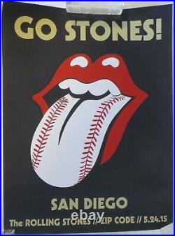 ROLLING STONES Concert Poster Zip Code 5/24/15 San Diego Silkscreen 18 x 24 VIP