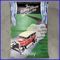 ROLLING STONES UK Tour 1971 Rare Original Concert Poster NOT A REPRO