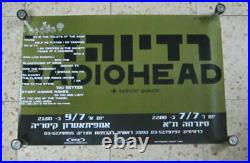 Radiohead Israel Concert Tour 2000 Promo Poster Israeli Hebrew Printed