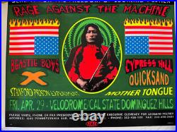 Rage Against the Machine Beastie Boys Concert Poster TAZ LIMITED ORIGINAL 12/400