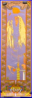 Rare 1975 Anaheim Tower Records Concert Promo Poster Art Nouveau Rock Music Vint
