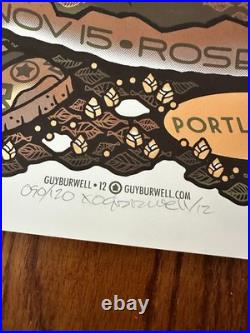 Rare Eric Church Autographed 2012 concert Poster #90/120 Guy Burwell signed Rare Eric Church Autographed 2012 concert Poster #90/120 Guy Burwell signed