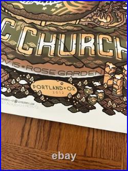 Rare Eric Church Autographed 2012 concert Poster #90/120 Guy Burwell signed Rare Eric Church Autographed 2012 concert Poster #90/120 Guy Burwell signed