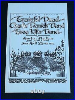 Rare Grateful Dead Original Spartan Stadium 1979 Brent's 1st Show Concert Poster