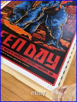 Rare Green Day Concert Poster 18x27 Screen Print Limited 400 Original 2009