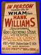 Rare_HANK_WILLIAMS_Sr_1951_Original_concert_poster_Birmingham_Alabama_01_sic