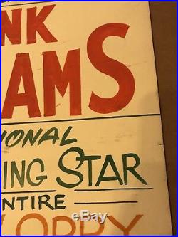 Rare HANK WILLIAMS Sr 1951 Original concert poster Birmingham Alabama