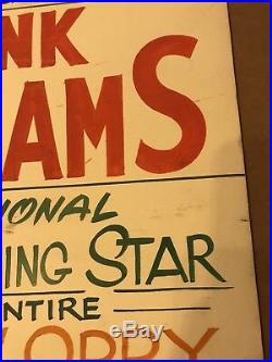 Rare HANK WILLIAMS Sr 1951 Original concert poster Rochester New York