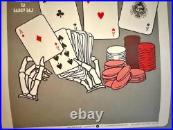 Rare Origina Grateful Dead Santana Promotional Double Sided Concert Poster 1991