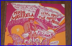 Rare, Original 1967 The Emancipation Of Hugh Masekela Fillmore Concert Poster