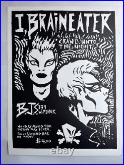 Rare Original I Braineater Concert Poster Pender Vancouver Canada 1990s