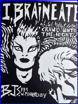 Rare Original I Braineater Concert Poster Pender Vancouver Canada 1990s