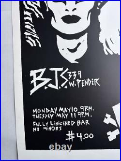 Rare Original I Braineater Concert Poster Pender Vancouver Canada 1990s
