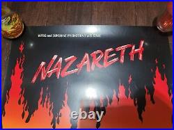 Rare Original Nazareth Scottish Rock Band 1980 Concert Poster Blackfoot
