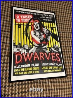Rare The Dwarves Concert Promo Poster #129/151. Beautifully Framed