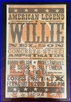 Rare! WILLIE NELSON Concert Poster Hatch Show Print 2010 Corpus Christi TX #/75 Rare! WILLIE NELSON Concert Poster Hatch Show Print 2010 Corpus Christi TX #/75