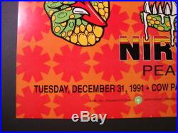 Red Hot Chili Peppers Pearl Jam Nirvana Original Concert Poster / 1st Printing