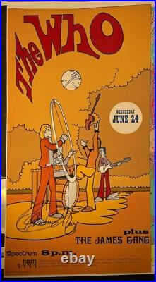 Roger Daltrey Autographed Hand Signed The WHO Concert Poster 1970 2nd Print