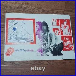 Rolling Stones 1982 Original European Tour Concert Poster Super Rare. Pre-owned