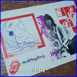 Rolling Stones 1982 Original European Tour Concert Poster Super Rare. Pre-owned
