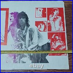 Rolling Stones 1982 Original European Tour Concert Poster Super Rare. Pre-owned