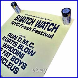 Run DMC Bill Graham Presents NYC Swatch Watch Fest Original Concert Poster 1984