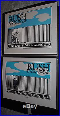 Rush Cleveland Pittsburgh 2004 concert poster set #/99 RARE Tom Sawyer fence art