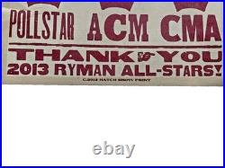 Ryman Auditorium 2013 Triple Crown Award Winning Hatch Show Print