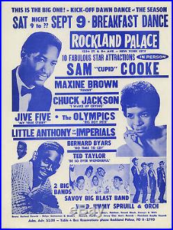 SAM COOKE Maxine Brown CHUCK JACKSON Original 1961 Concert Handbill