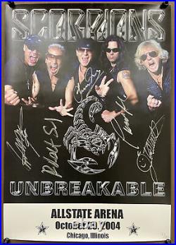 SCORPIONS Autographed Signed Allstate Arena 2004 Concert Poster By All 5 Band