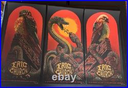 SET OF 3 Eric Church Red Rocks 7/6, 7/7 & 7/8/26 Concert Poster 394/206/307 /500