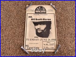SIGNED Vintage Gil Scott-Heron Original 1980 Concert Poster Agora 17x11 Auto