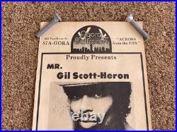 SIGNED Vintage Gil Scott-Heron Original 1980 Concert Poster Agora 17x11 Auto