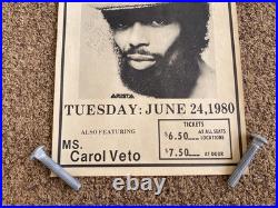 SIGNED Vintage Gil Scott-Heron Original 1980 Concert Poster Agora 17x11 Auto