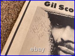 SIGNED Vintage Gil Scott-Heron Original 1980 Concert Poster Agora 17x11 Auto